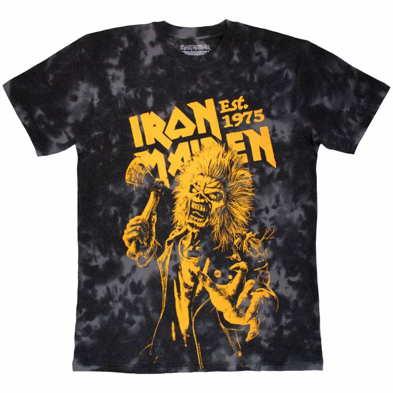 【予約商品】IRON MAIDEN バンドTシャツ ユニセックス: Est. 1975 Axe Eddie (Black) (Wash Collection)