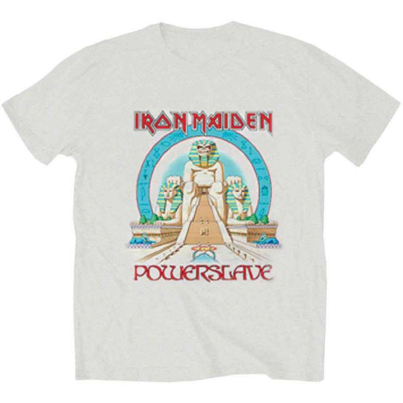 【予約商品】IRON MAIDEN バンドTシャツ ユニセックス: Powerslave Egypt (Heather Grey)