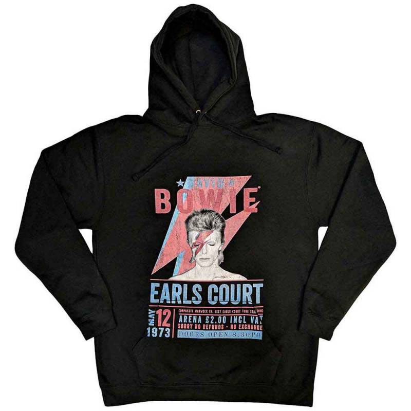 【予約商品】DAVID BOWIE Unisex Pullover Hoodie: Earls Court '73 (Black)