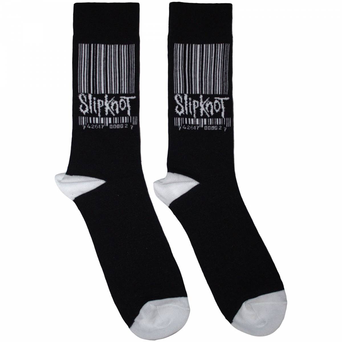 【予約商品】SLIPKNOT Unisex Ankle Socks: Large Barcode Logo (Black) (UK Size 6 - 11) - BLACK