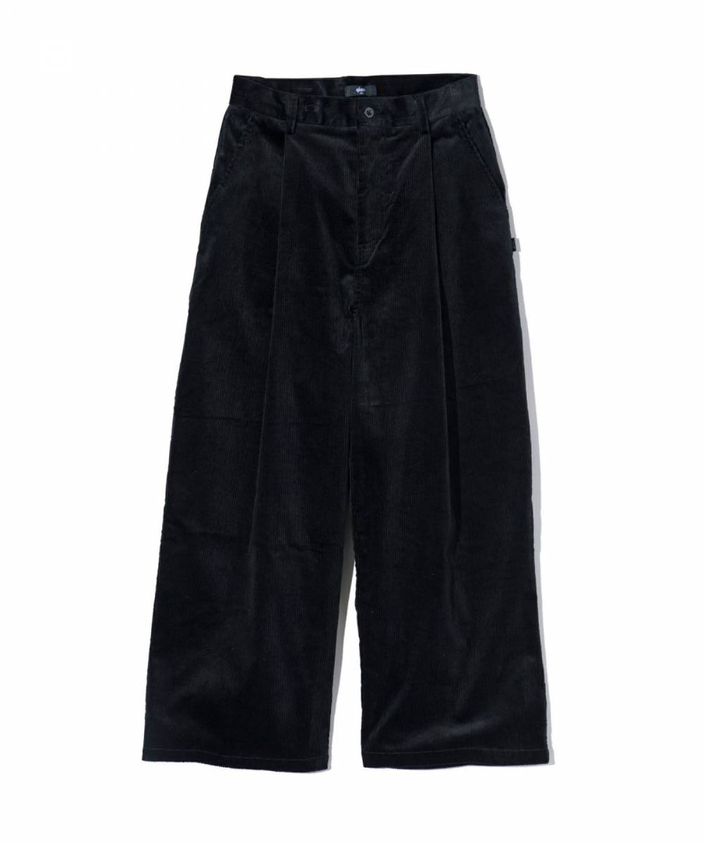 【予約商品】glamb(グラム) GB0424/P09 : Tuck Corduroy Pants / タックコーデュロイパンツ - Black