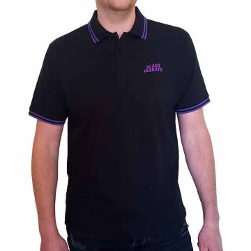 【予約商品】BLACK SABBATH Unisex Polo Shirt: Wavy Logo - BLACK
