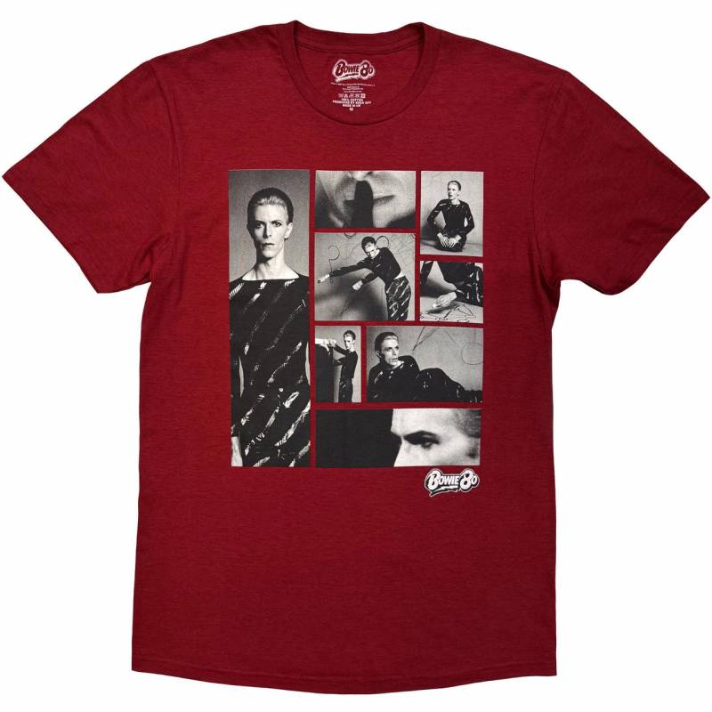 【予約商品】DAVID BOWIE バンドTシャツ ユニセックス: Starman Montage (Red)