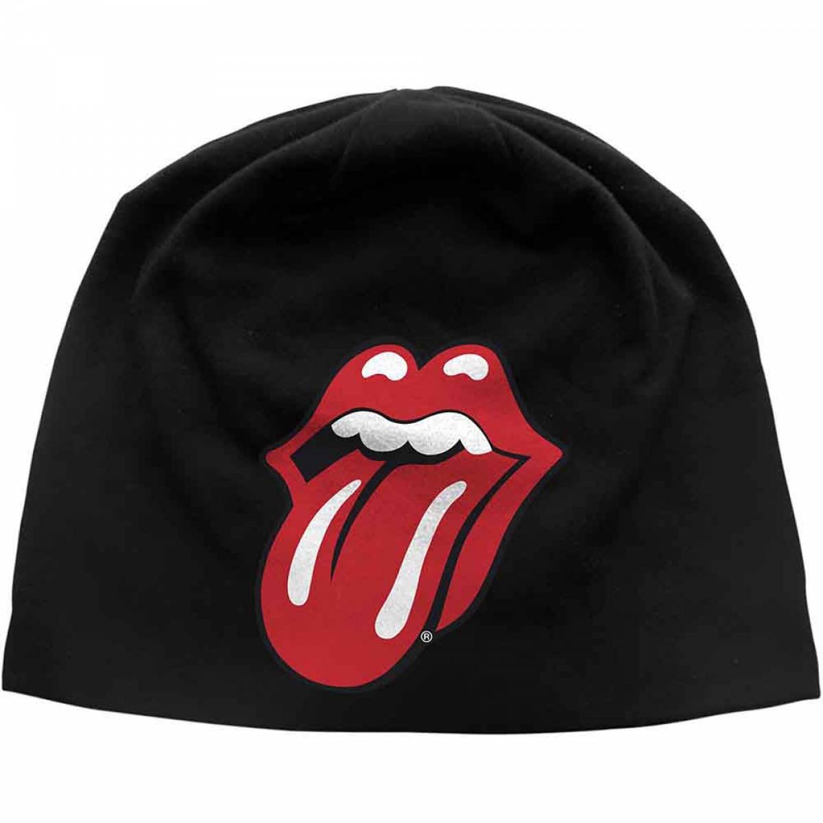 【予約商品】THE ROLLING STONES Unisex Beanie Hat: Tongue (Black) - BLACK