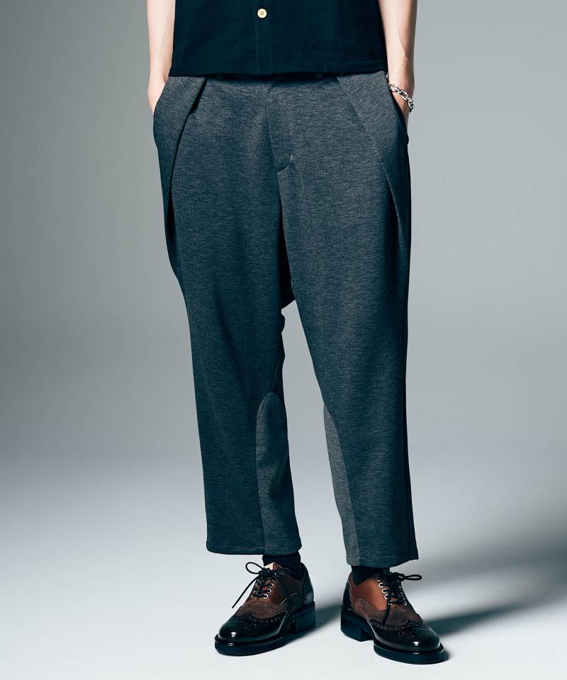 【予約商品】glamb(グラム) Waist Tuck Cropped Pants / ウエストタッククロップドパンツ - Gray