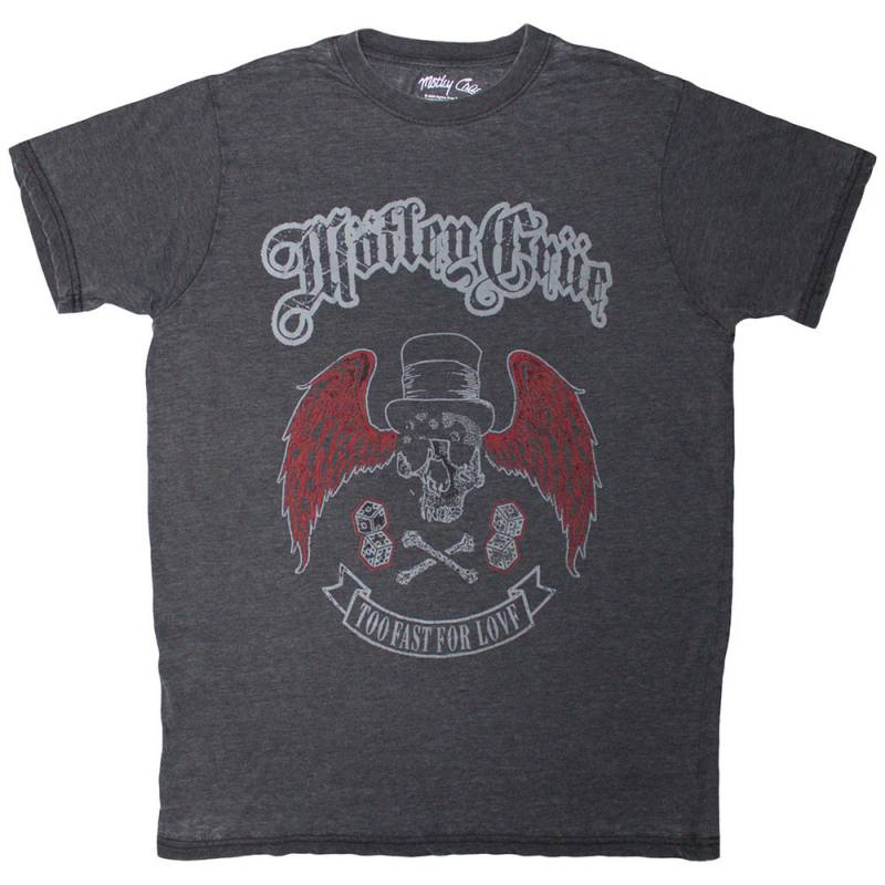 【予約商品】MOTLEY CRUE バンドTシャツ ユニセックス: Skull Wings (Black) (Wash Collection)