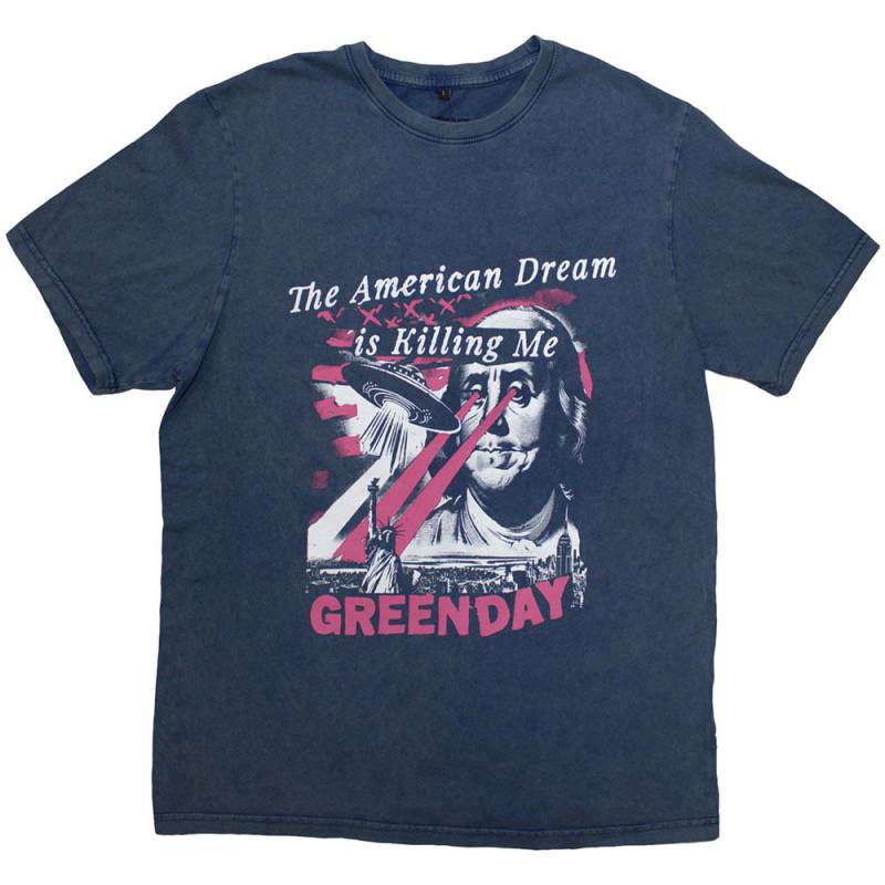 【予約商品】GREEN DAY バンドTシャツ ユニセックス: American Dream (Blue Wash) (Wash Collection)