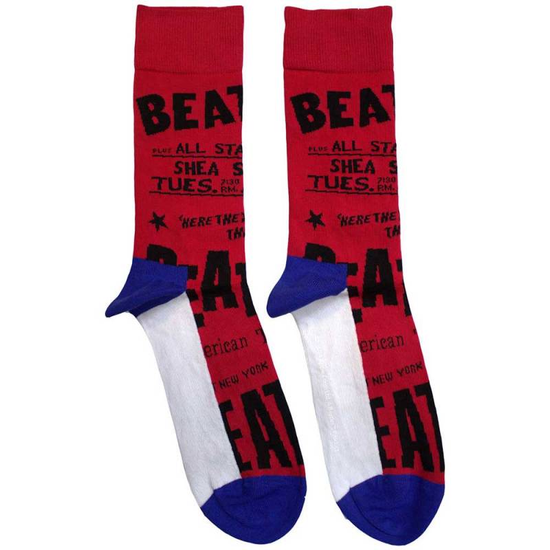 【予約商品】THE BEATLES Unisex Ankle Socks: USA (Red)