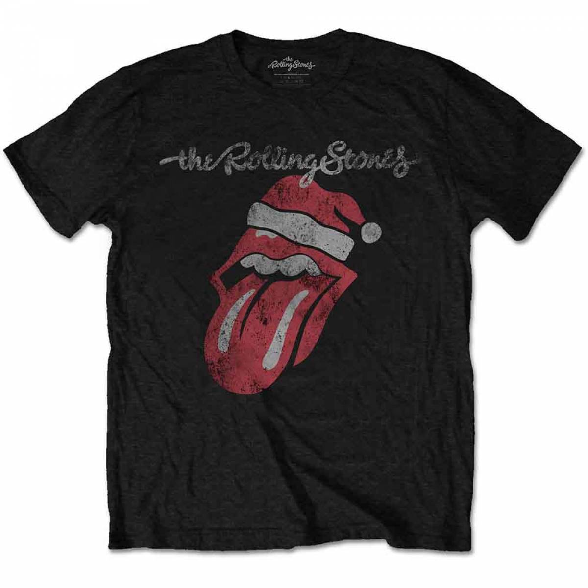【予約商品】THE ROLLING STONES バンドTシャツ ユニセックス: Santa Lick (Black) - BLACK