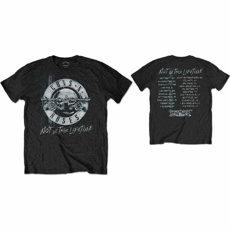 【予約商品】GUNS N' ROSES バンドTシャツ ユニセックス: Not in this Lifetime Tour Xerox (Black) (Back Print)