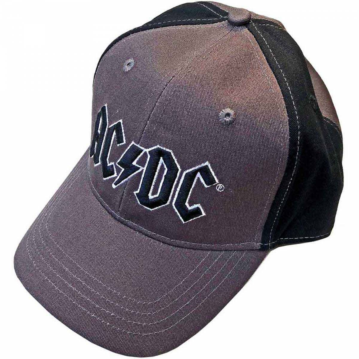 【予約商品】AC/DC Unisex Baseball Cap: Black Logo (Charcoal Grey & Black) (2-Tone) - CHARCOAL GREY & BLACK