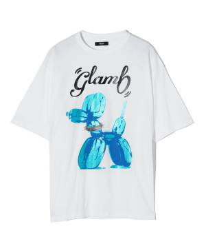 【予約商品】glamb(グラム) GB0424/CS13 : Balloon Dog T-Shirt / バルーンドッグTシャツ - White
