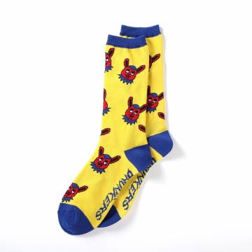 【予約商品】PUNK DRUNKERS (パンクドランカーズ) グレイトフルマッポ靴下 - YELLOW