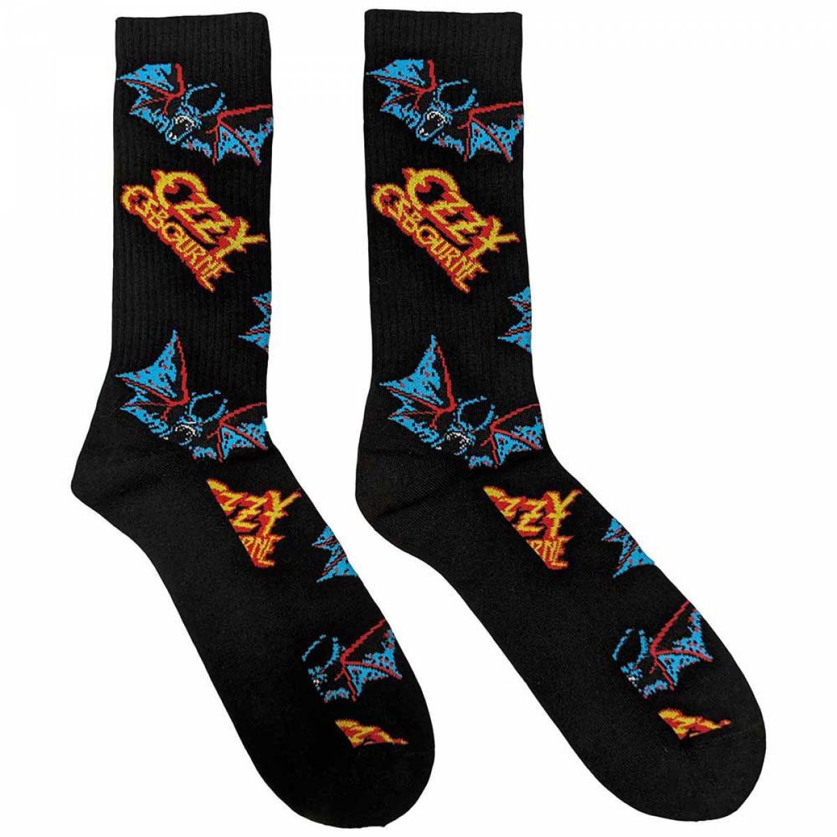 【予約商品】OZZY OSBOURNE Unisex Ankle Socks: Logos & Bats (Black) (UK Size 4 - 7) - BLACK
