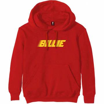 【予約商品】BILLIE EILISH Unisex Pullover Hoodie: Racer Logo (Red) - RED