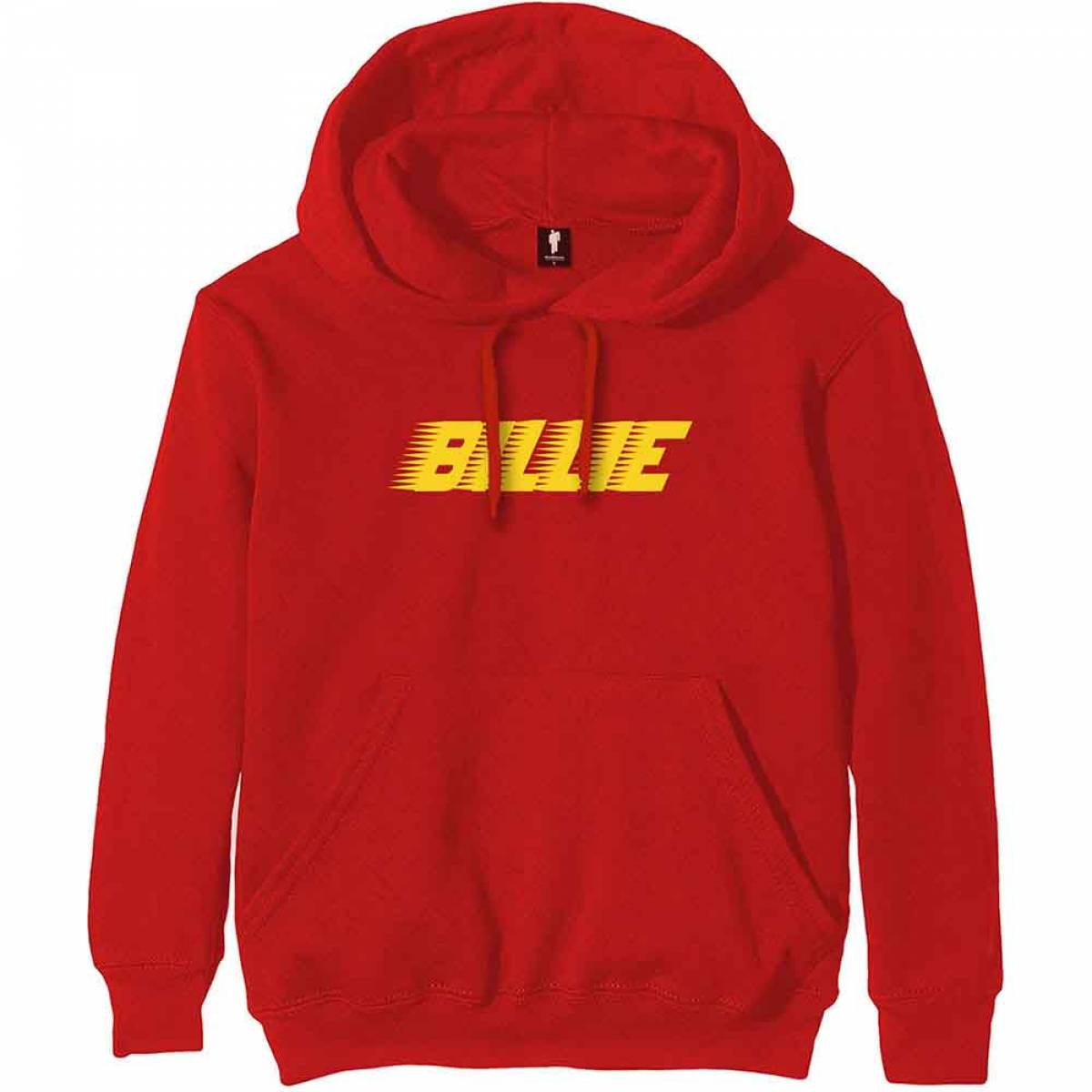 【予約商品】BILLIE EILISH Unisex Pullover Hoodie: Racer Logo - RED