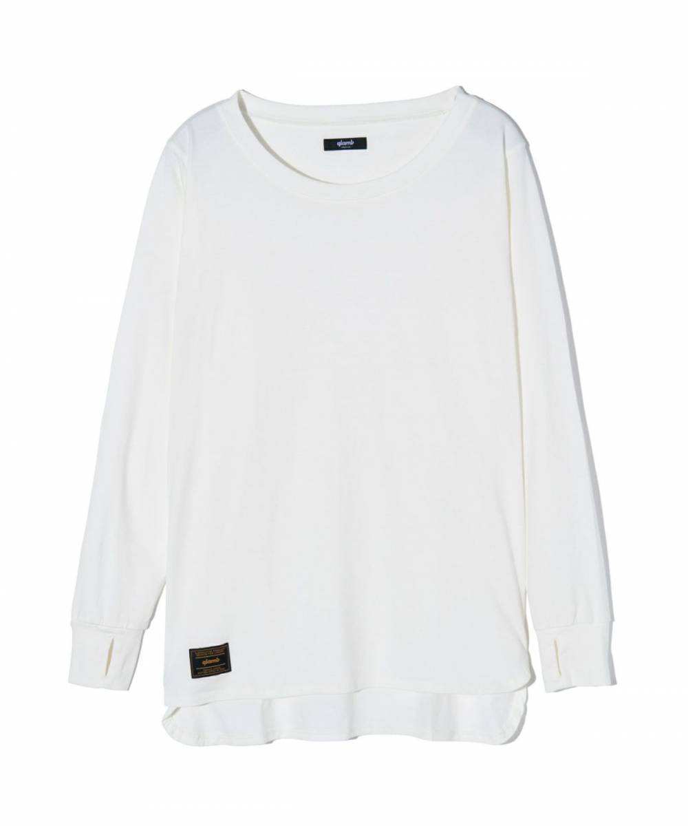 【予約商品】glamb(グラム) GB0424/CS18 : Deformed Cutsew / デフォームカットソー - White