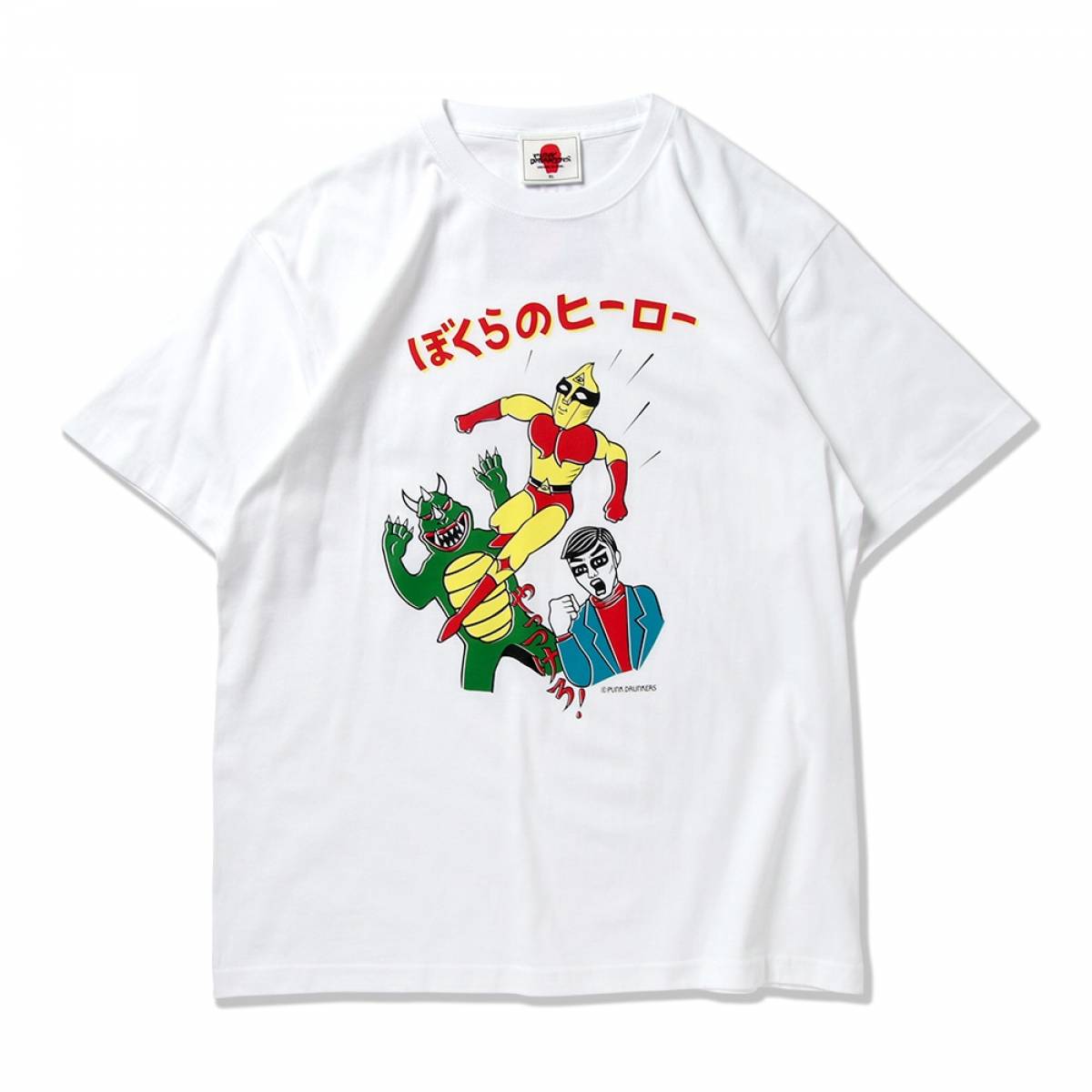 【予約商品】PUNK DRUNKERS (パンクドランカーズ) ぼくらのヒーローTEE - WHITE