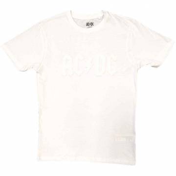 【予約商品】AC/DC バンドTシャツ ユニセックス: Logo (White) (Hi-Build) - WHITE