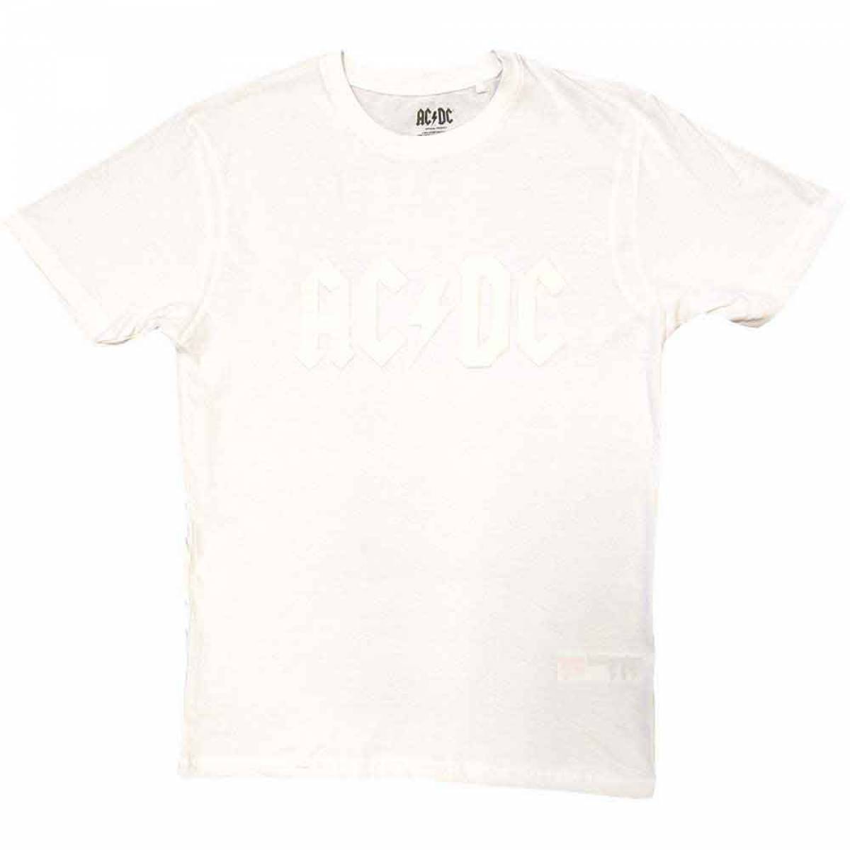 【予約商品】AC/DC Unisex Hi-Build Tシャツ: Logo (White-On-White)