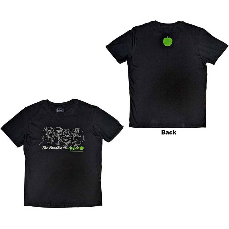 【予約商品】THE BEATLES バンドTシャツ ユニセックス: On Apple (Black) (Back Print)