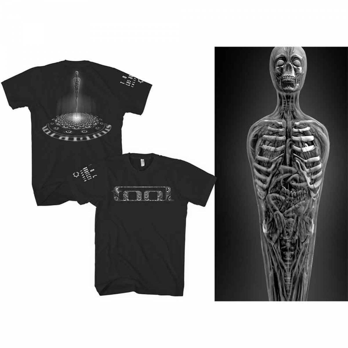 【予約商品】TOOL バンドTシャツ ユニセックス: BW Spectre (Black) (Back & Sleeve Print) - BLACK