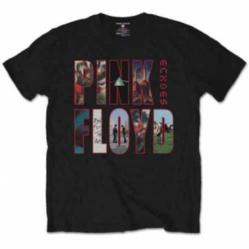 【予約商品】PINK FLOYD バンドTシャツ ユニセックス: Echoes Album Montage (Black) - BLACK