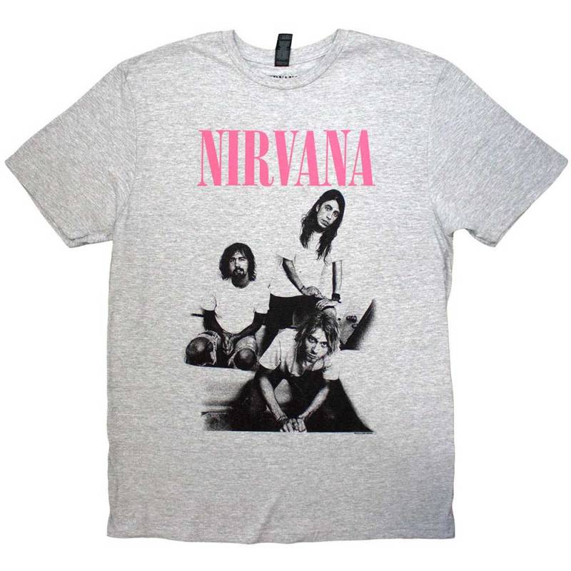 【予約商品】NIRVANA バンドTシャツ ユニセックス: Bathroom Photo (Grey)
