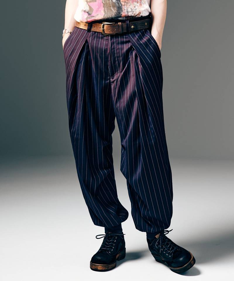 【予約商品】glamb(グラム)Tuck in Tuck Pants / タックインタックパンツ - Wine