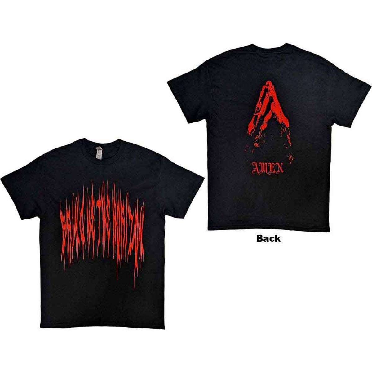 BRING ME THE HORIZON バンドTシャツ ユニセックス: Praying Amend (Back Print) - BLACK