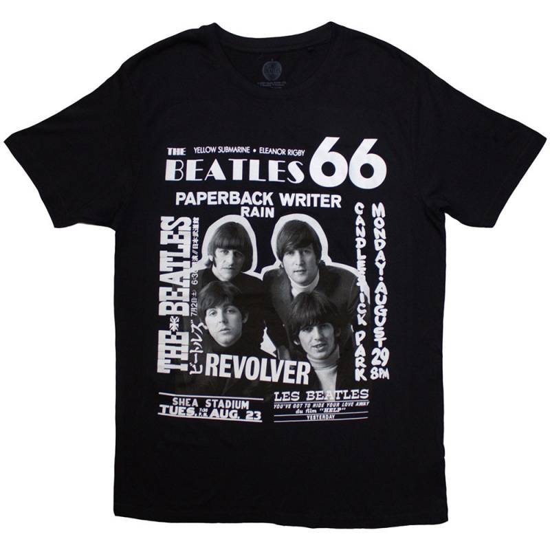 【予約商品】THE BEATLES バンドTシャツ ユニセックス: 1966 (Black)