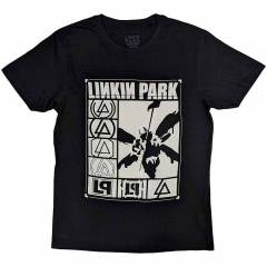 【予約商品】LINKIN PARK バンドTシャツ ユニセックス: Logos Rectangle (Black) - BLACK