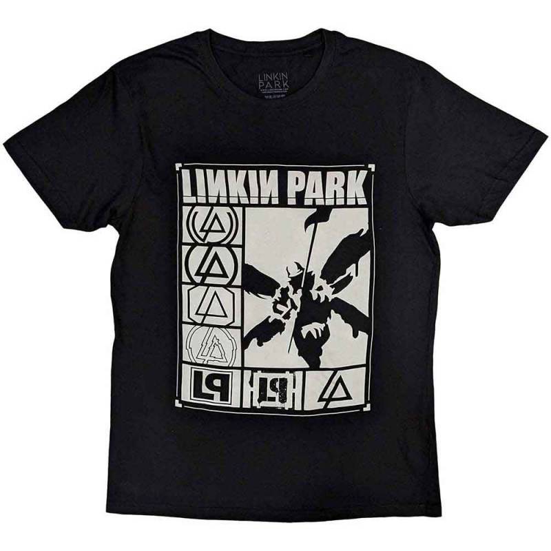 【予約商品】LINKIN PARK バンドTシャツ ユニセックス: Logos Rectangle (Black) - BLACK