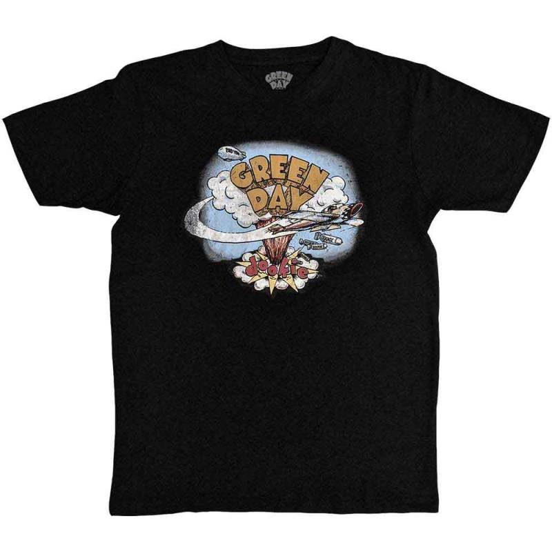 【予約商品】GREEN DAY バンドTシャツ ユニセックス: Dookie Vintage (Black) - BLACK