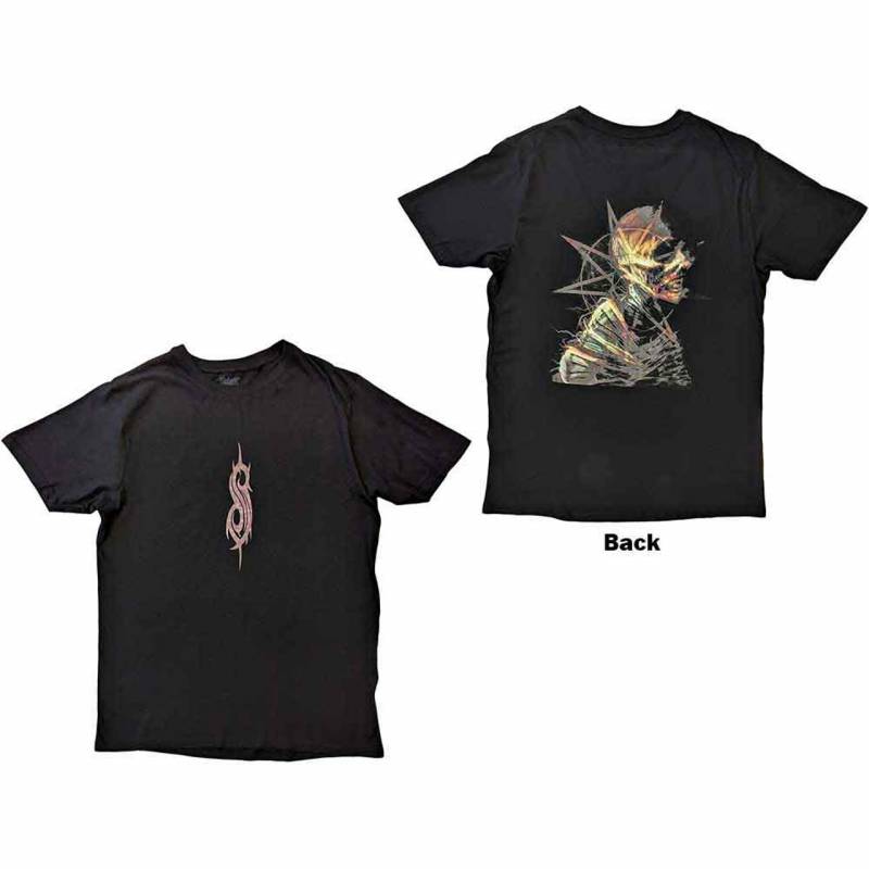 【予約商品】SLIPKNOT バンドTシャツ ユニセックス: Skeleton & Pentagram (Black) (Back Print)