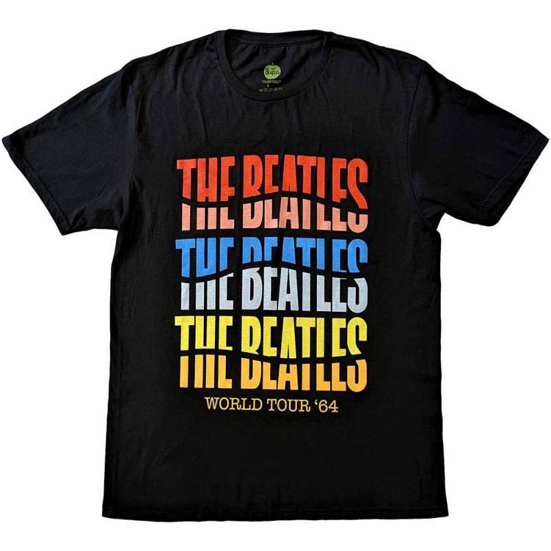 【予約商品】THE BEATLES バンドTシャツ ユニセックス: Colour Wave (Black)