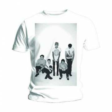 【予約商品】BRING ME THE HORIZON バンドTシャツ ユニセックス: Group Shot (White) - WHITE
