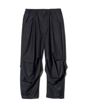 【予約商品】glamb(グラム)GB0125/P12 : Irregular Tuck Wide Slacks - Black