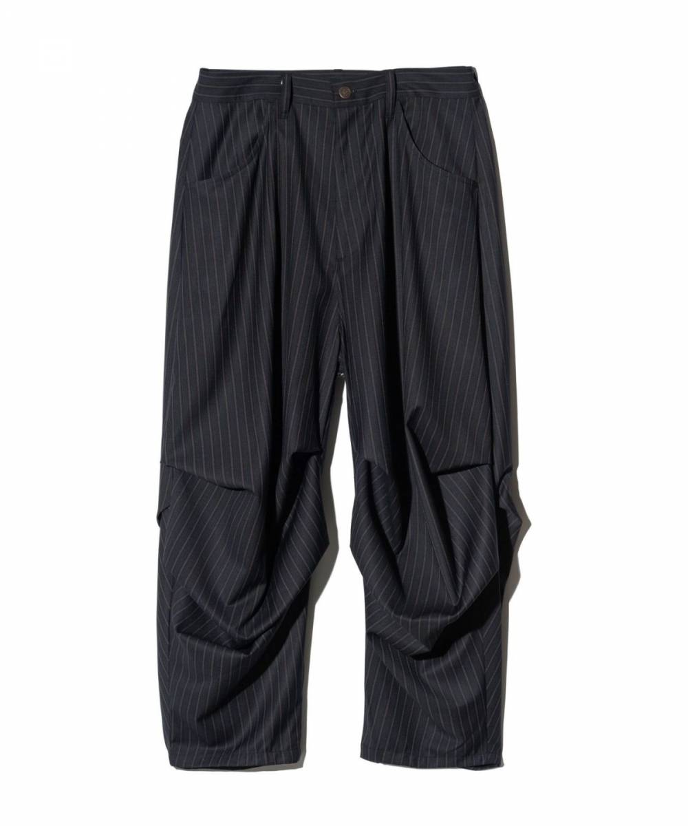 【予約商品】glamb(グラム)GB0125/P12 : Irregular Tuck Wide Slacks - Black