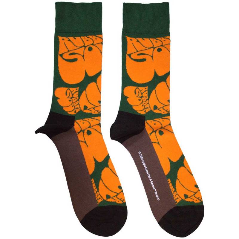 【予約商品】THE BEATLES Unisex Ankle Socks: Rubber Soul Text Repeat (Green) (UK Size 7 - 11)