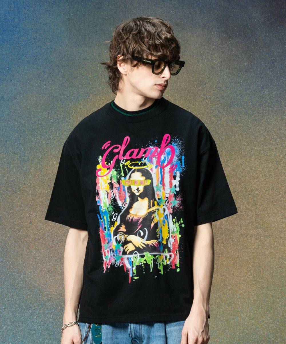 【予約商品】glamb(グラム)GB0225/CS09 : Splash Woman T-Shirt / スプラッシュウーマンＴシャツ - Black