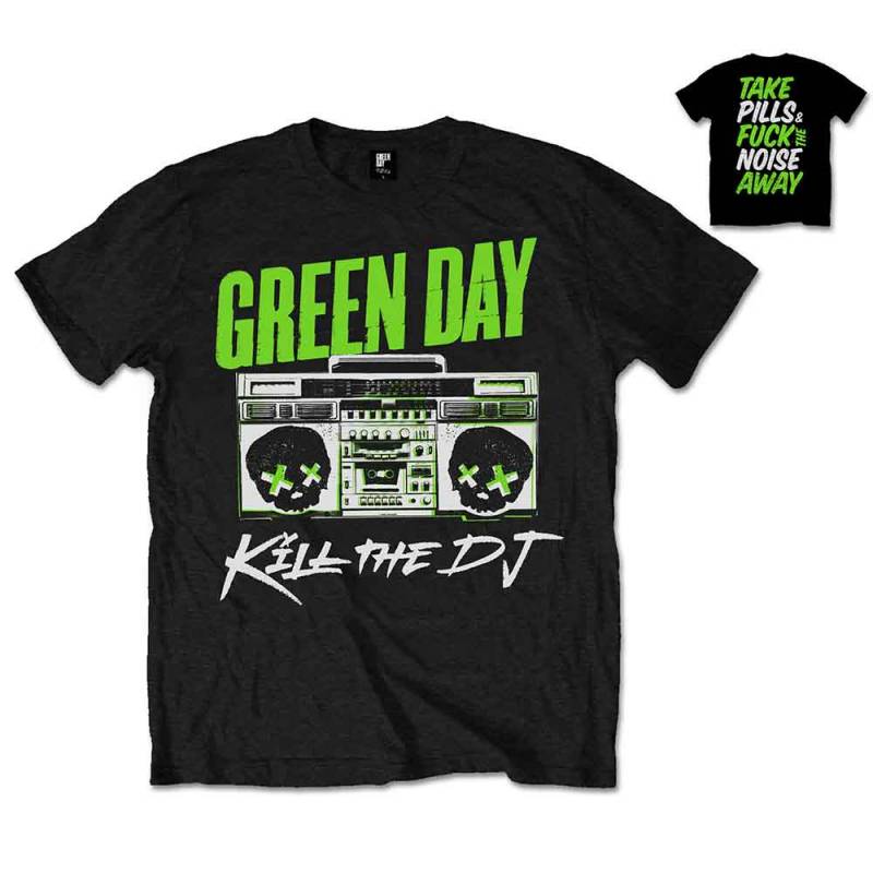 【予約商品】GREEN DAY バンドTシャツ ユニセックス: Kill the DJ (Black) (Back Print) - BLACK