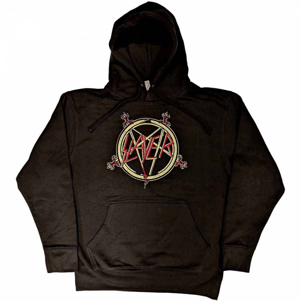 【予約商品】SLAYER Unisex Pullover Hoodie: Pentagram (Black) - BLACK