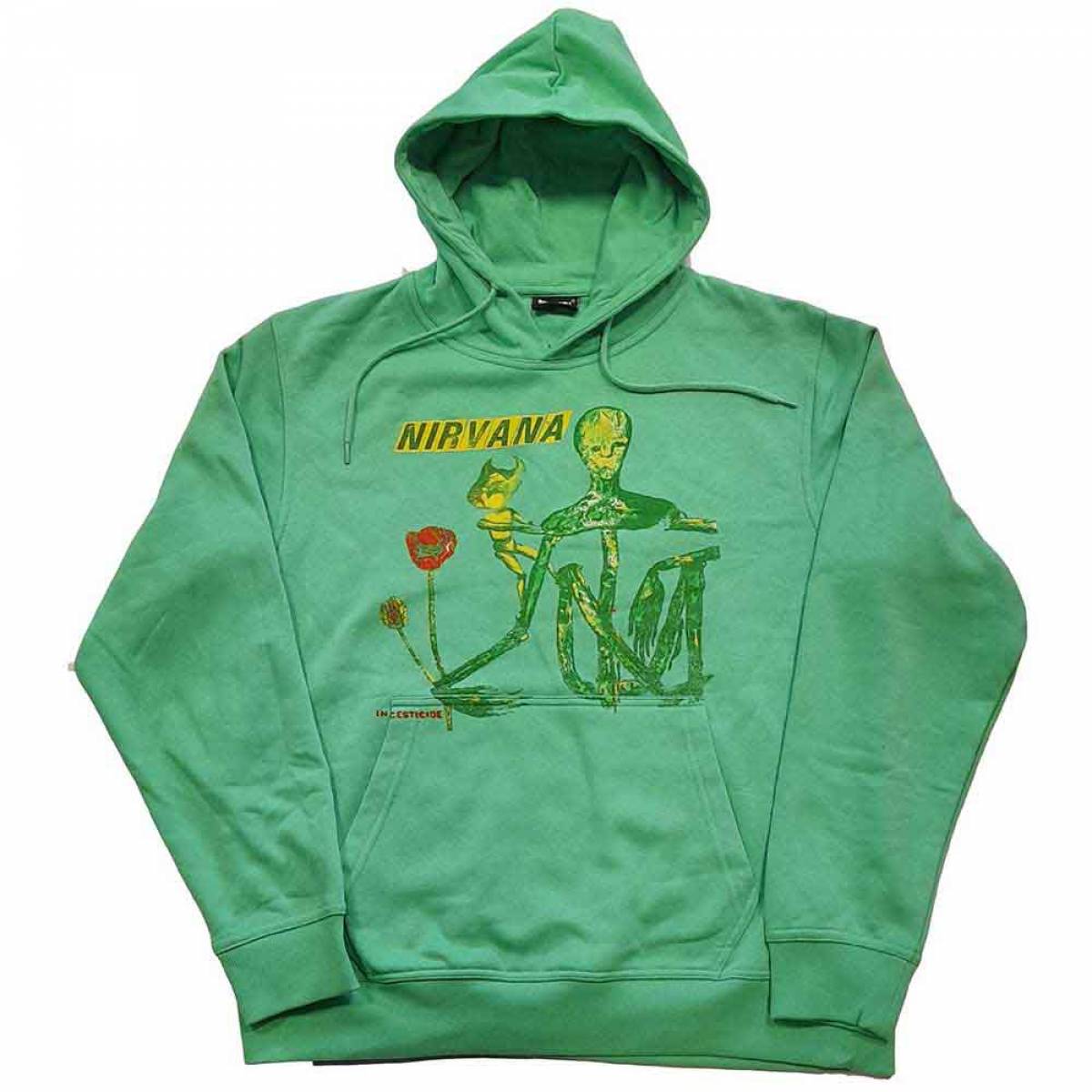 【予約商品】NIRVANA Unisex Pullover Hoodie: Incesticide (Green) - GREEN