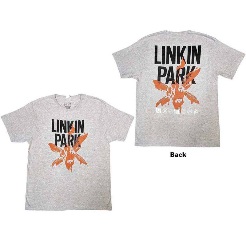 【予約商品】LINKIN PARK バンドTシャツ ユニセックス: Soldier Icons (Grey) (Back Print)