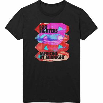 【予約商品】FOO FIGHTERS バンドTシャツ ユニセックス: Medicine At Midnight (Black) - BLACK