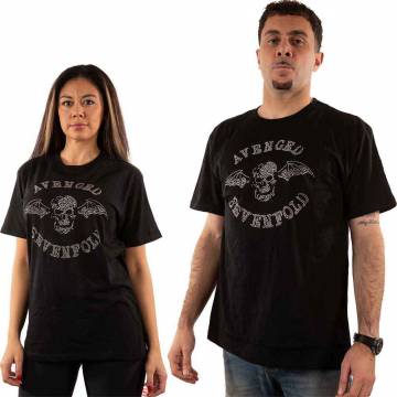 【予約商品】AVENGED SEVENFOLD バンドTシャツ ユニセックス: Deathbat (Black) (Embellished) - BLACK