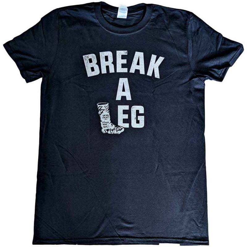 【予約商品】FOO FIGHTERS バンドTシャツ ユニセックス: Break A Leg Milton Keynes (Black) (Back Print & Ex-Tour) - BLACK
