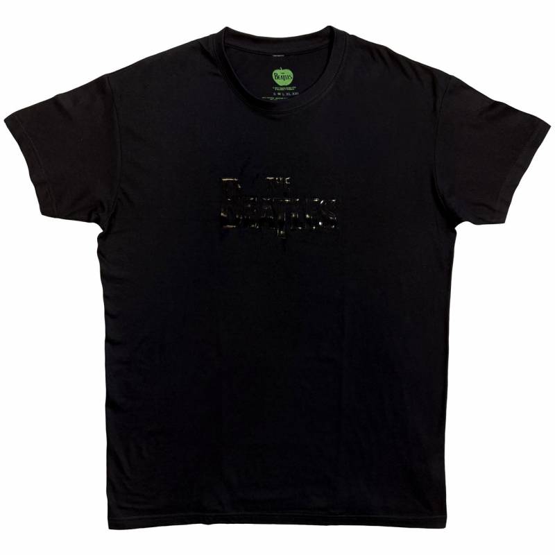 【予約商品】THE BEATLES バンドTシャツ ユニセックス: Drop T Black-On-Black (Black) (Hi-Build)