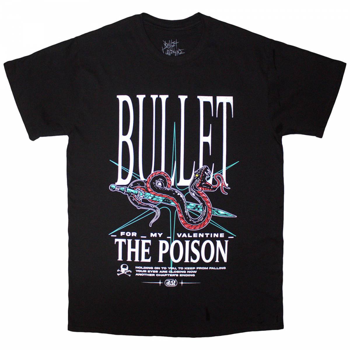 【予約商品】BULLET FOR MY VALENTINE バンドTシャツ ユニセックス: The Poison Snake (Black) - BLACK